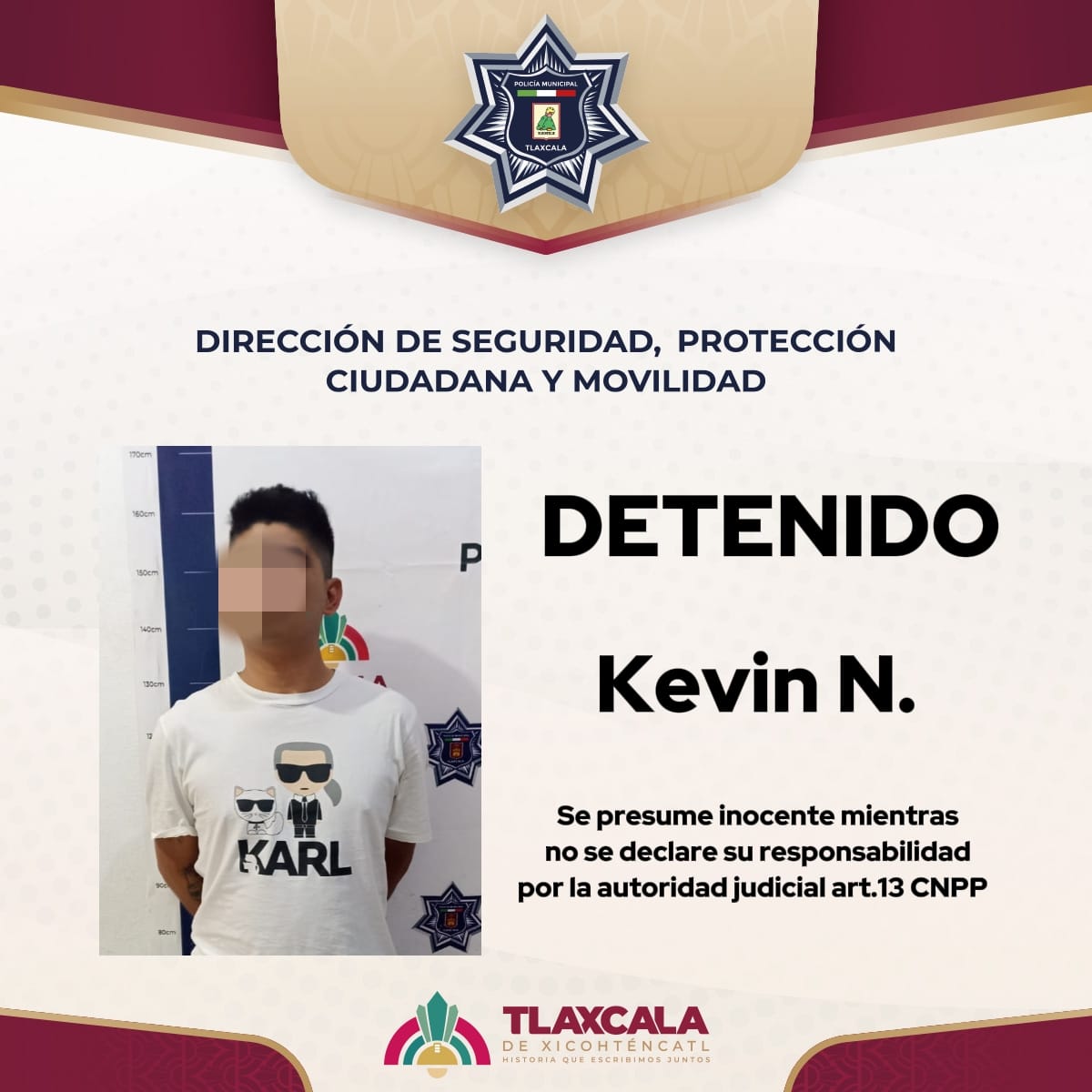 Detiene Policía Municipal de Tlaxcala a hombre por alterar el orden en centro comercial